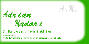 adrian madari business card