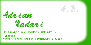adrian madari business card